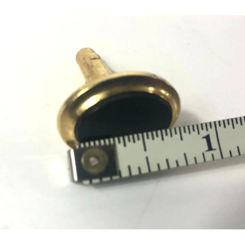 Vintage Oval Gold Tone Cufflinks Black Onyx/Glass Cabochon Classic Tuxedo